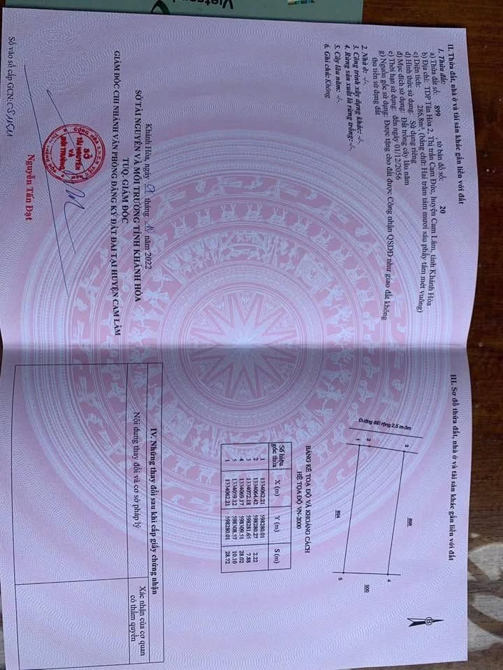 Đất nền nhà vườn Cam Đức 290m² giá 1 tỷ - Cơ hội đầu tư lý tưởng!