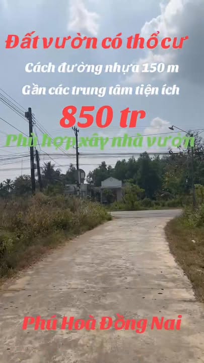 Đất nền 957m² Xã Phú Hòa - Giá chỉ 850 triệu, gần KDC