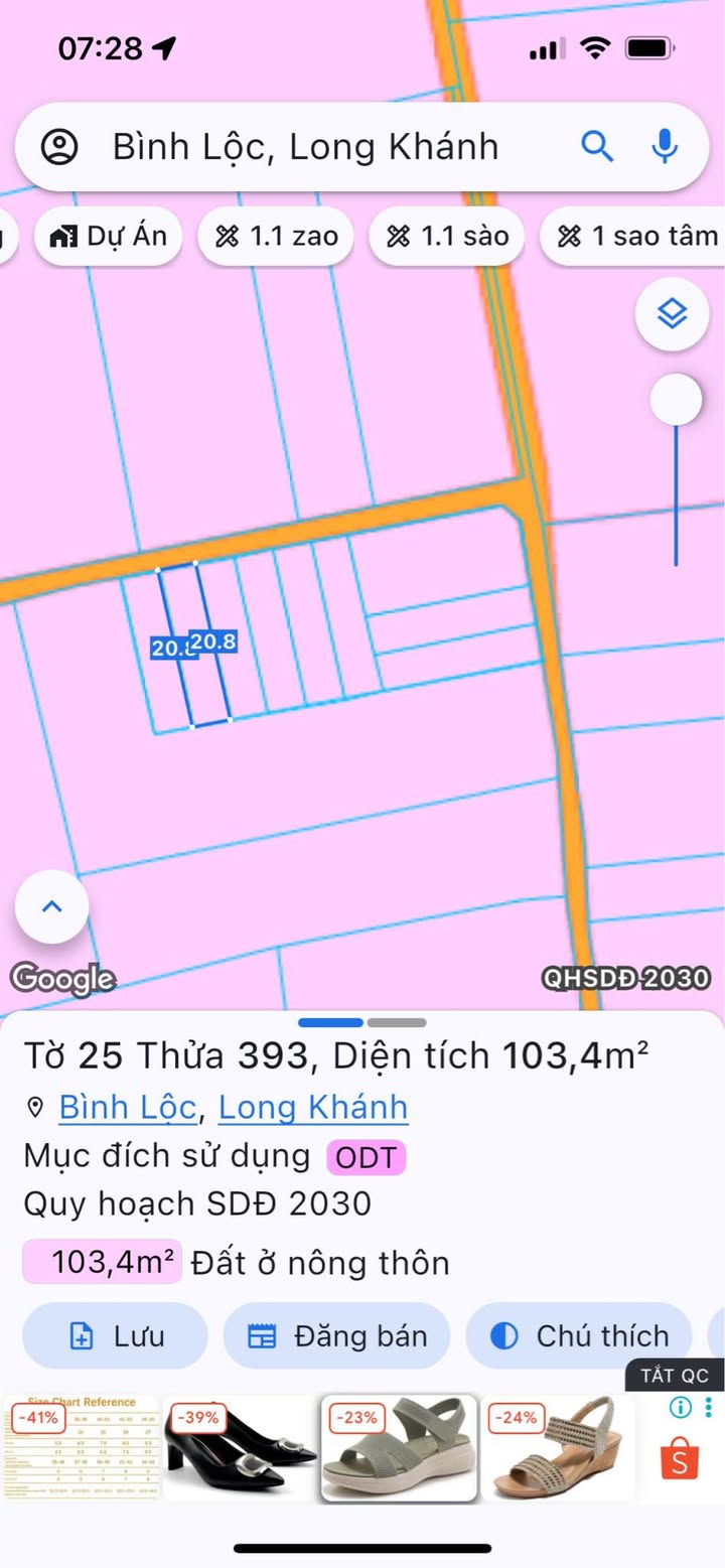 Đất thổ cư 100m² tại Phường Bình Lộc - Sổ đỏ chính chủ, giá 950 triệu!