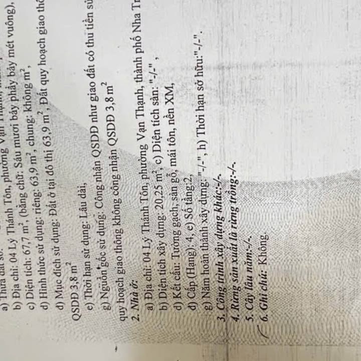 Nhà ở Phường Vạn Thạnh Nha Trang 67,7m² - Sổ hồng riêng, giá thương lượng!