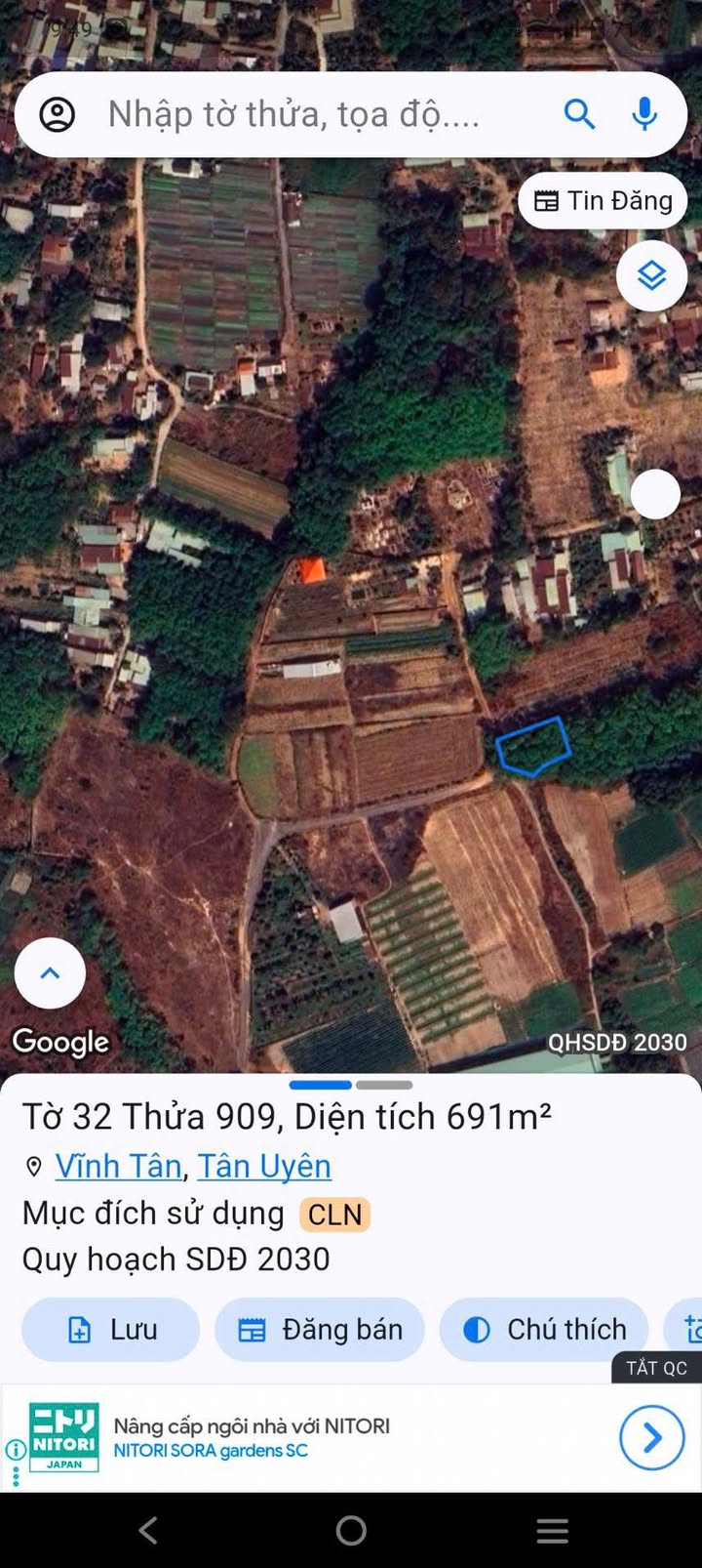 Đất nền 691m² mặt tiền đường Vĩnh Tân - Giá chỉ 4 tỷ, cơ hội đầu tư sinh lời!