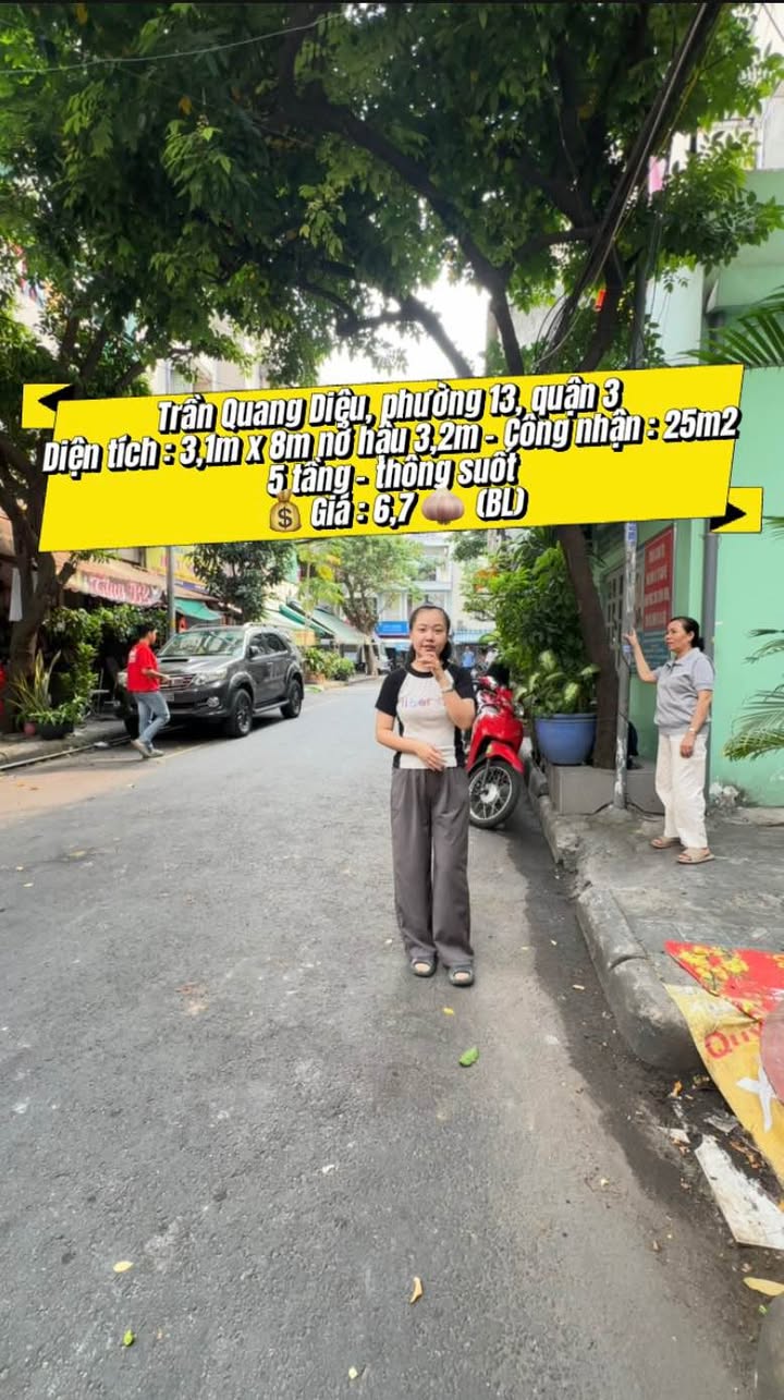 Bán nhà FrontHouse Trần Quang Diệu, Quận 3, 25m² giá 6 tỷ - Khu vực kinh doanh sầm uất!