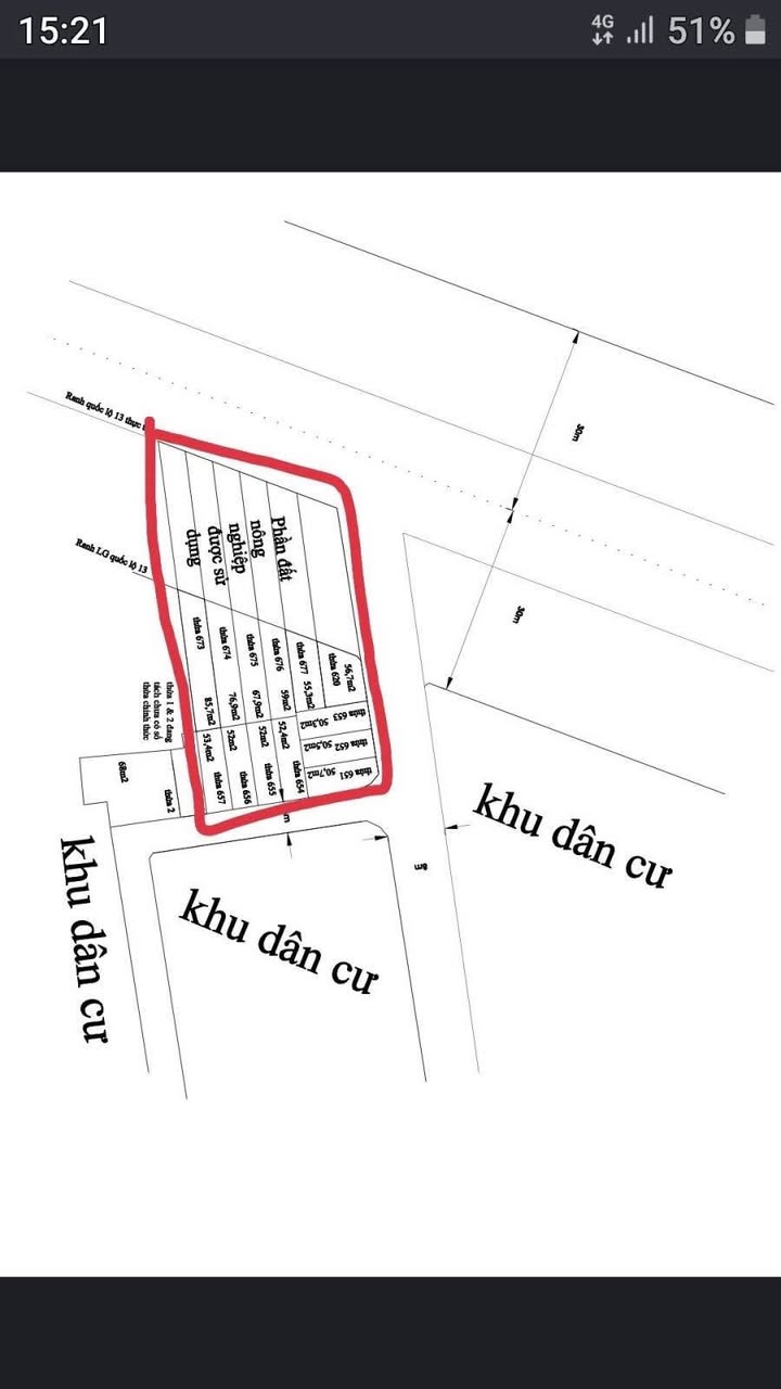 Đất nền lô góc 3 mặt tiền QL13 Hiệp Bình Phước 1500m² giá 97 tỷ - Đầu tư sinh lời ngay!