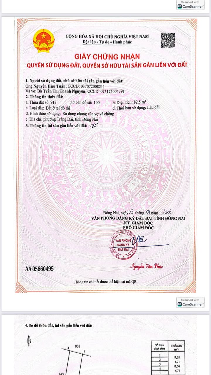 Đất thổ cư Trảng Dài 80m² giá 1.5 tỷ - Sổ hồng riêng, đường ô tô thông thoáng!