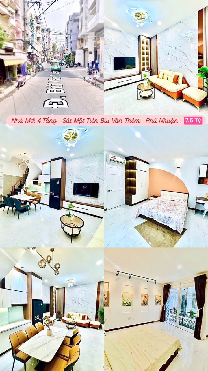 Nhà mặt tiền Bùi Văn Thêm, Phú Nhuận 55m² giá 7.5 tỷ - Gần sân bay, tiện ích đầy đủ!