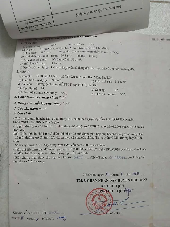 Nhà 2 tầng Nhà Hoàn Công, Tân Xuân, Hóc Môn 115m² giá 5.5 tỷ - Sổ hồng chính chủ!