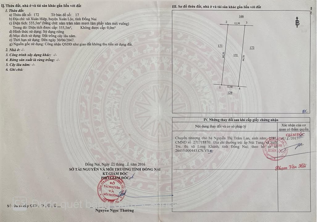 Đất nền 555m² tại Ấp Việt Kiều, Xuân Lộc chỉ 650 triệu - Chính chủ bán gấp!
