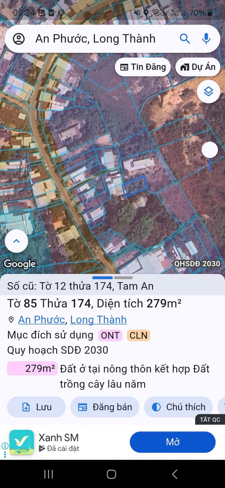 Đất nền đường xe hơi An Phước Long Thành 279m² giá 1 tỷ - Cơ hội đầu tư hấp dẫn!