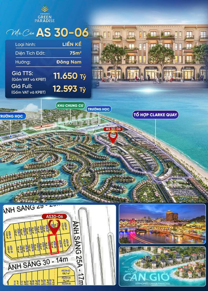 Shophouse Vin Cần Giờ 75m² giá thỏa thuận - Đầu tư sinh lời ngay!