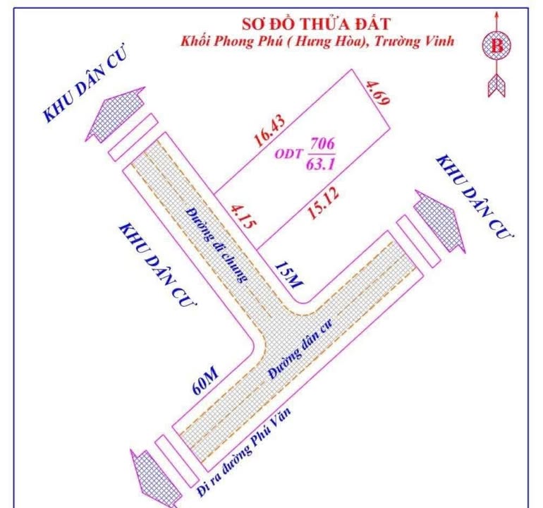 Đất nền Phong Phú, Vinh 63m² giá 1.2 tỷ - Sổ hồng chính chủ!