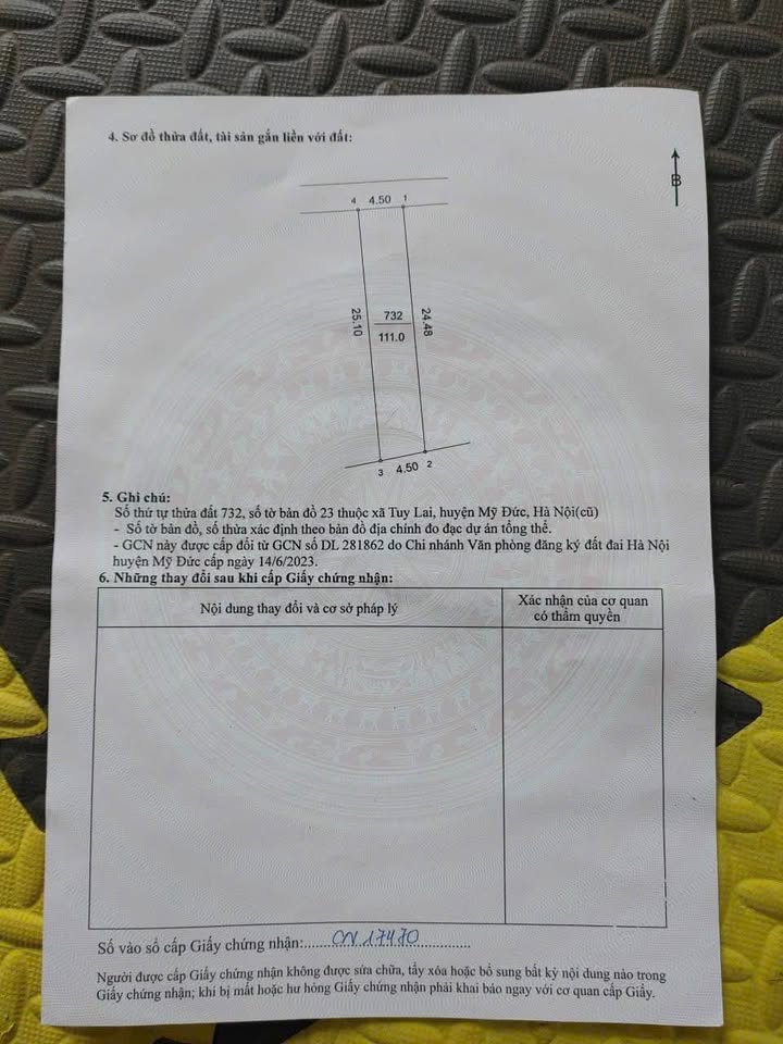 Nhà chính chủ bán gấp tại Tuy Lai, Mỹ Đức - Diện tích 111m² chỉ 1 tỷ!