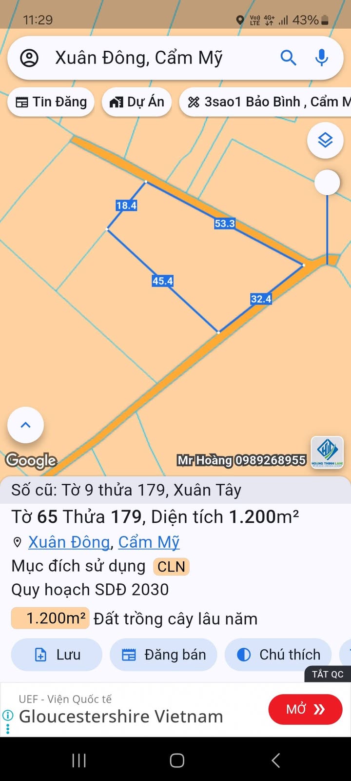 Đất nền 1200m² Xã Xuân Tây, Huyện Cẩm Mỹ giá 650 triệu - Sổ đỏ chính chủ!