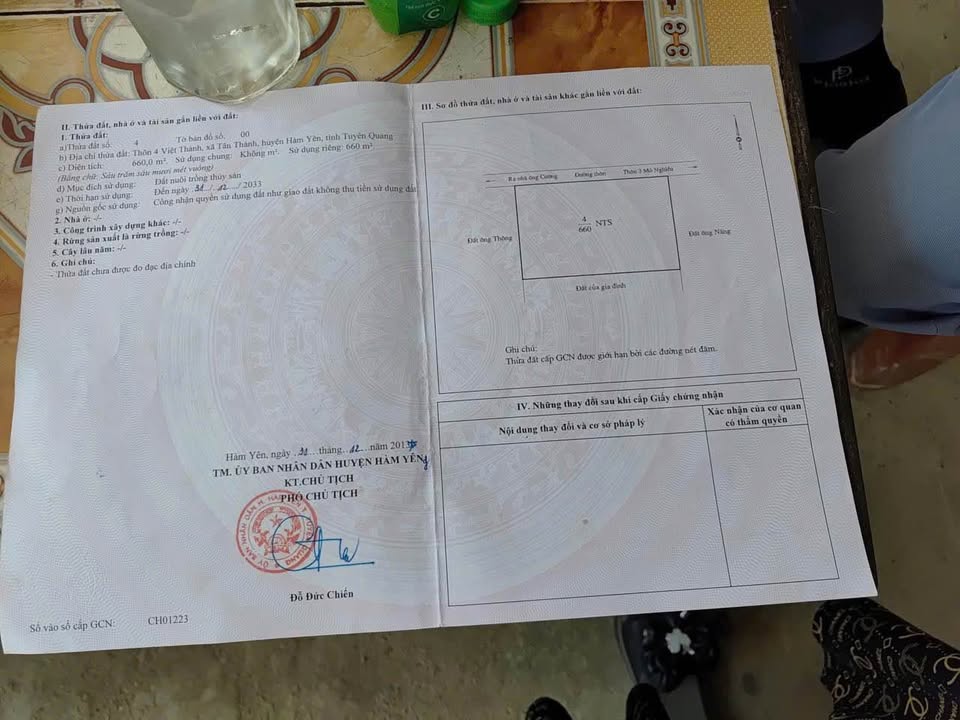 Đất nền xã Phù Lưu, huyện Hàm Yên, 2000m² - Sổ đỏ chính chủ, giá chỉ 460 triệu!