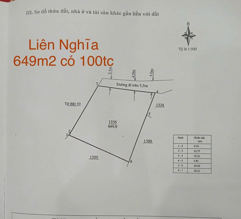 Đất nền trung tâm Liên Nghĩa 649m² giá chỉ 6.49 tỷ - Cơ hội đầu tư hấp dẫn!