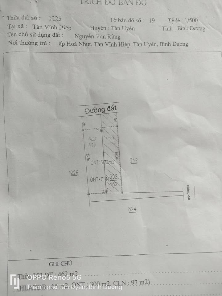 Đất mặt tiền đường nhựa Tân Vĩnh Hiệp 256m² giá 4.5 tỷ - Đầu tư sinh lời ngay!
