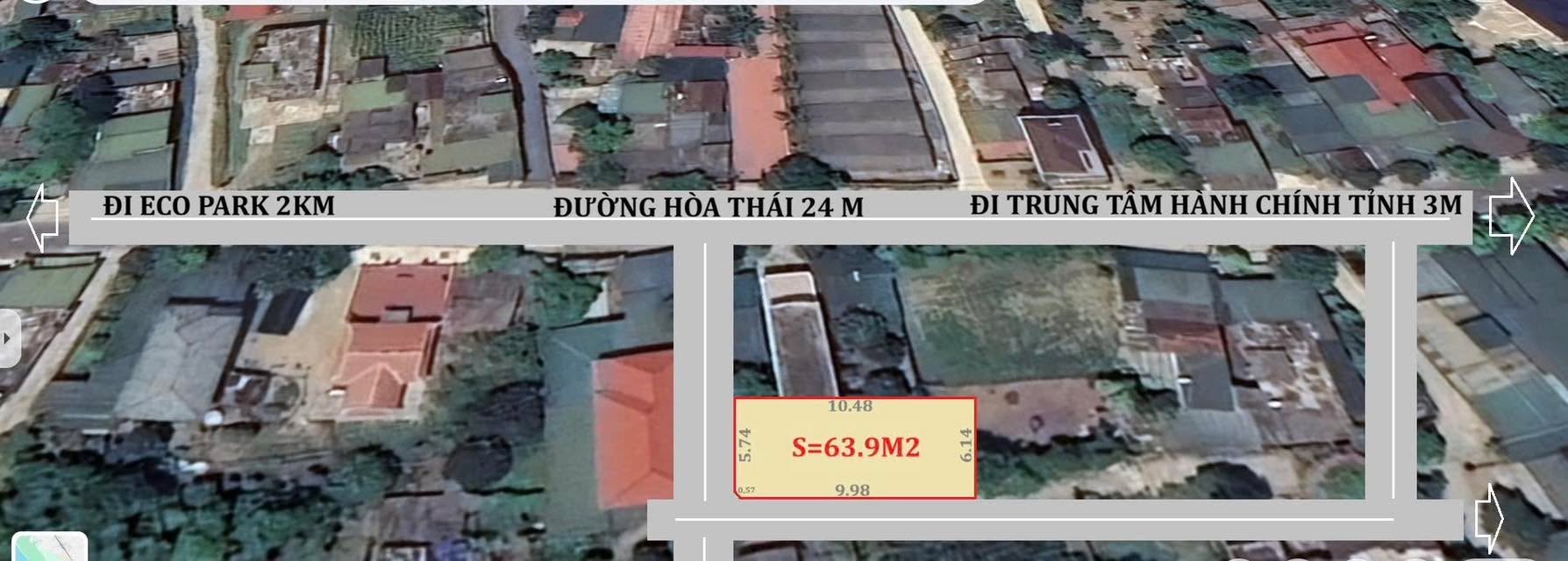 Lô đất Hòa Thái, Vinh 64m² giá chỉ 1 tỷ - Cơ hội đầu tư hấp dẫn!