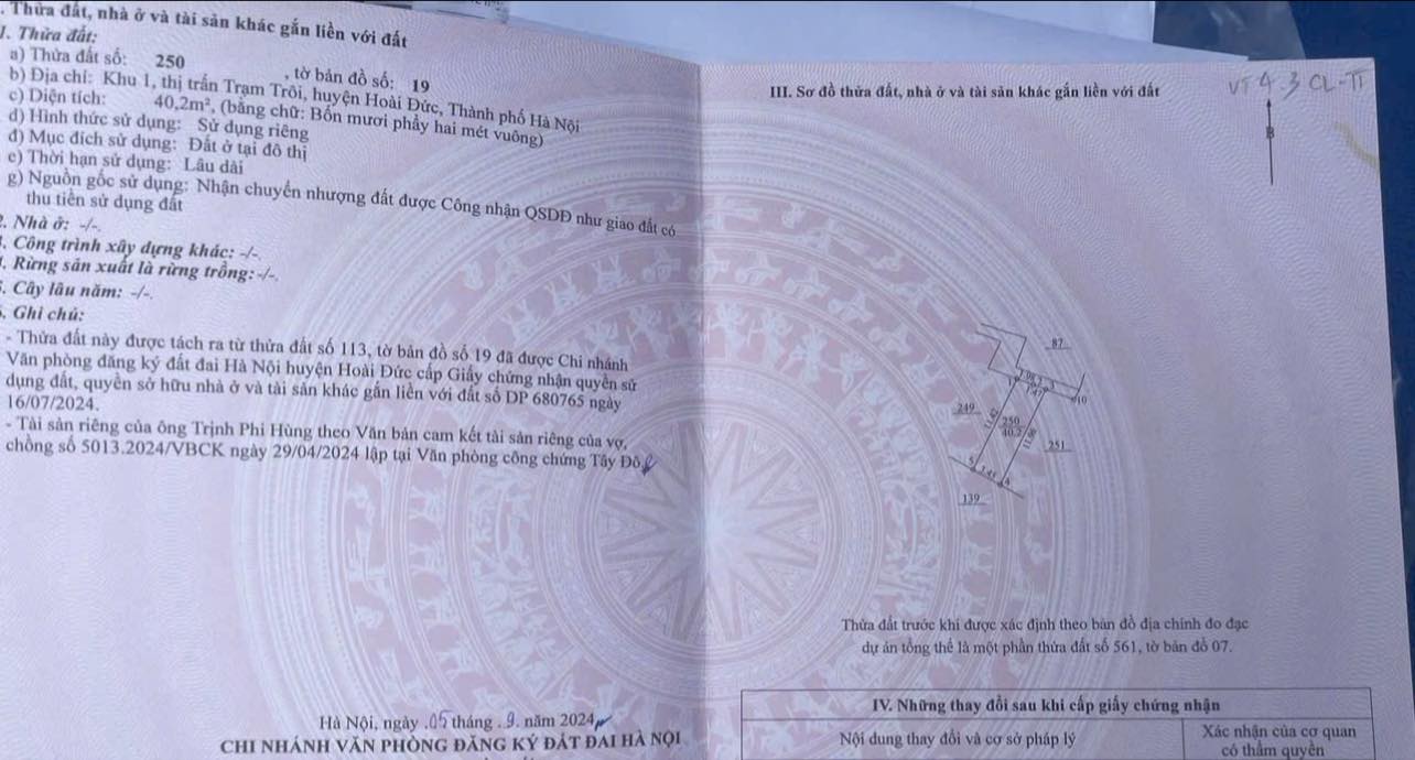 Đất nền 40.2m² tại Giang Xá, Trạm Trôi, giá 3.6 tỷ - Tiện ích vượt trội!
