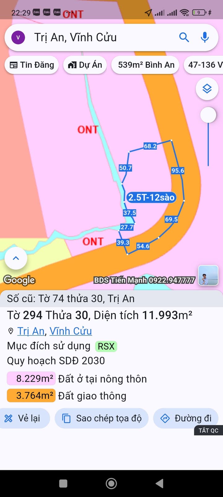 Đất nền 1500m² mặt tiền 20m tại huyện Vĩnh Cửu - Giá rẻ, cần bán gấp!