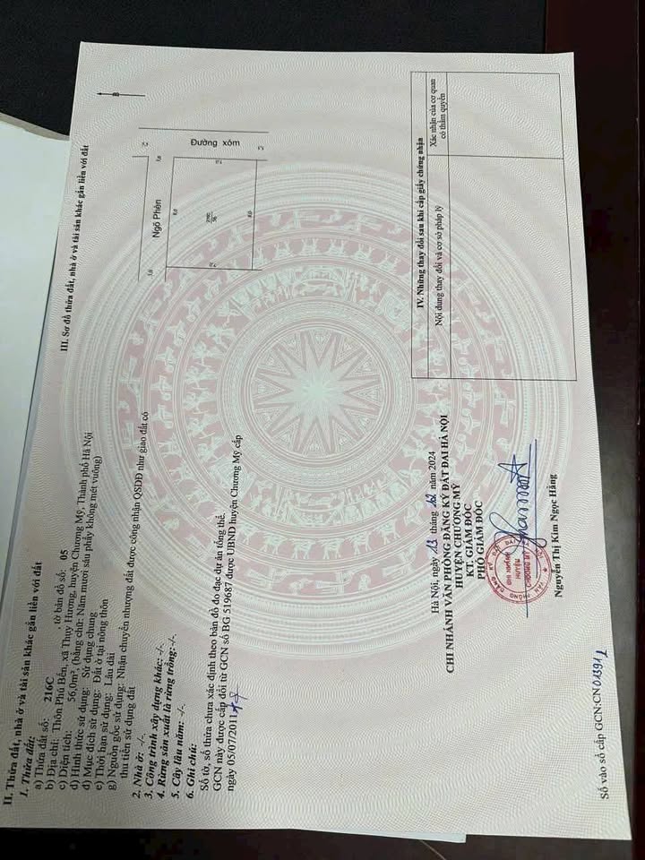 Đất nền Thụy Hương, Chương Mỹ, 56m² giá 2 tỷ - Đầu tư sinh lời hấp dẫn!