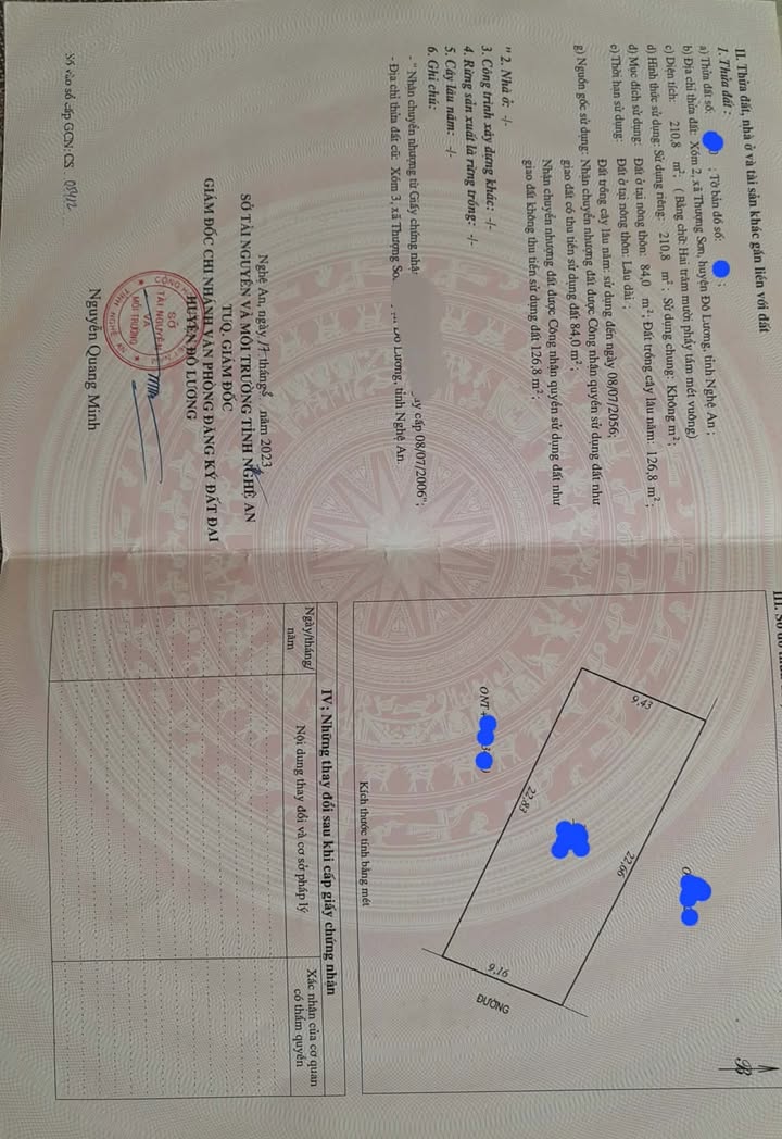 Đất nền Xã Thượng Sơn, Đô Lương 210m² giá 600 triệu - Chính chủ bán gấp!