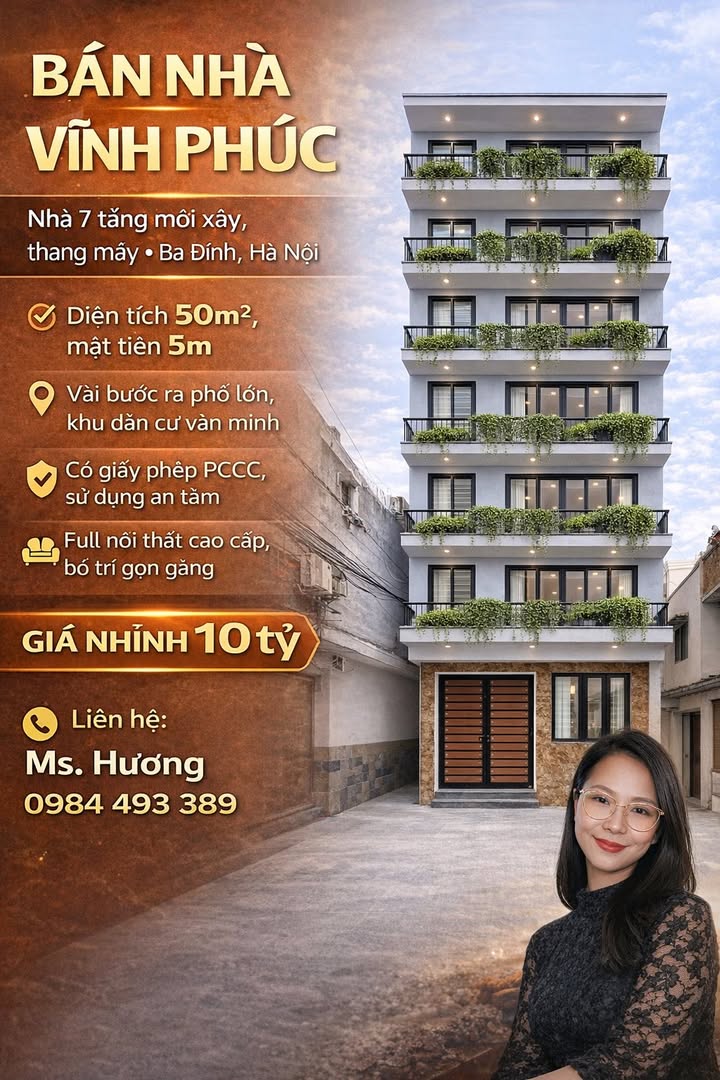 Nhà Vĩnh Phúc, Ba Đình 50m² giá 10 tỷ - Sẵn sàng ở ngay!