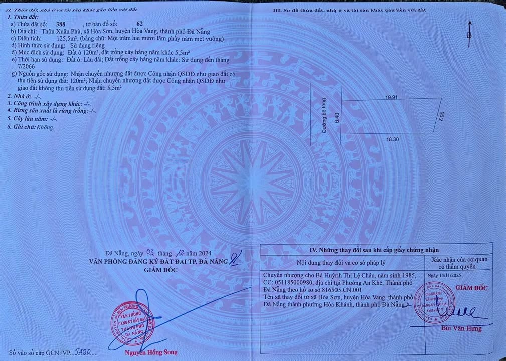 Đất nền Kiệt ô tô 5m Hòa Khánh 125m² giá chỉ 1.3 tỷ - Cơ hội đầu tư tuyệt vời!