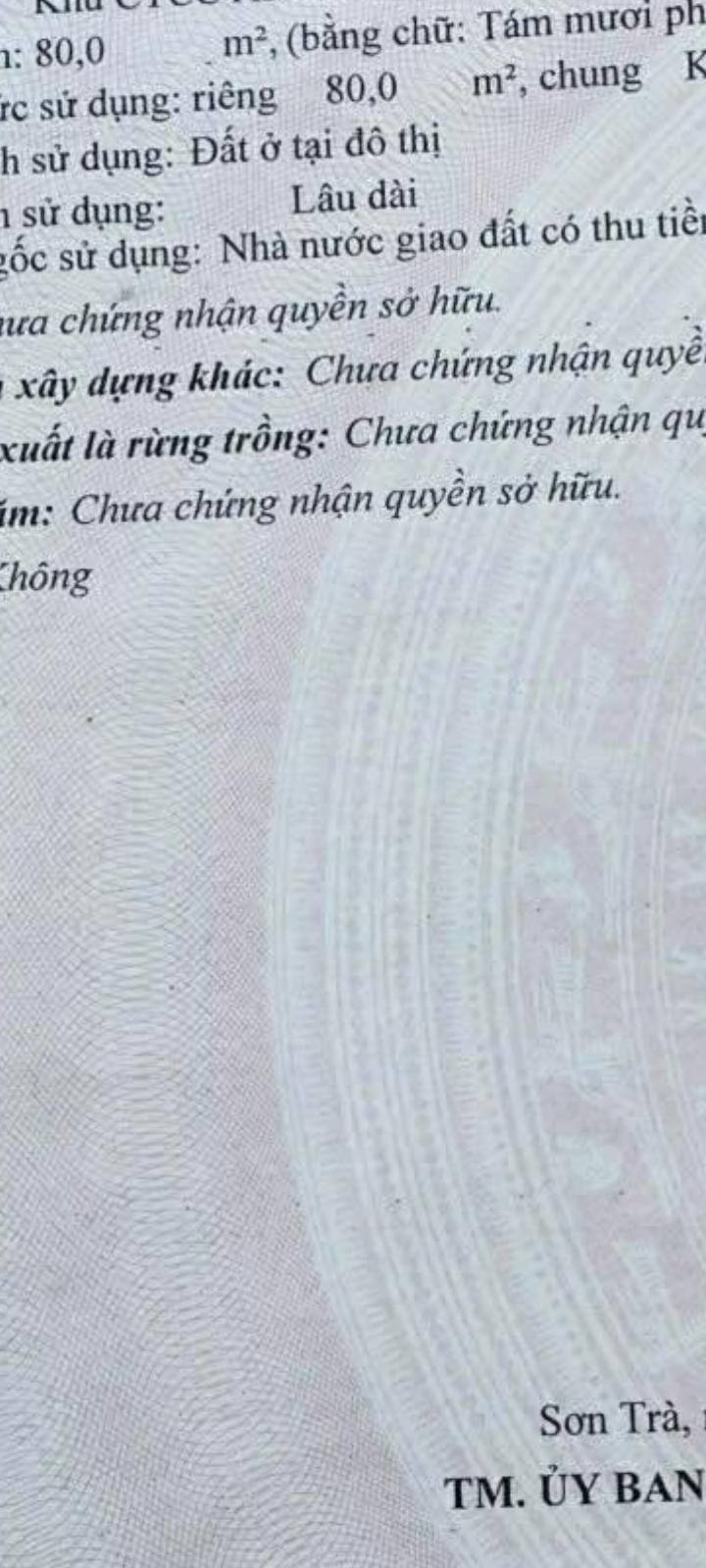 Đất Nại Hiên Đông 80m² giá 6.82 tỷ - Đường 5m5, Đà Nẵng