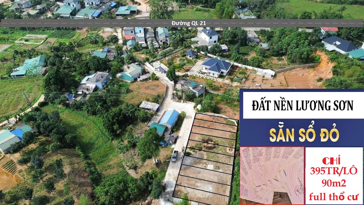 Đất thổ cư Xã Cao Dương 90m² giá chỉ 395 triệu - Sổ riêng từng lô!