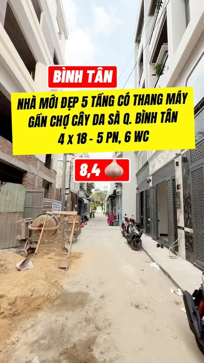 Nhà 5 tầng gần chợ Cây Da, Bình Tân 64m² giá 8 tỷ - Sẵn sàng ở ngay!