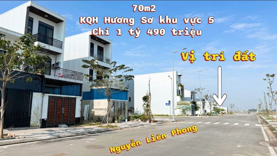 Đất KQH Hương Sơ, Phường Hương Sơ, 70m² giá 1.49 tỷ - Sổ hồng chính chủ!