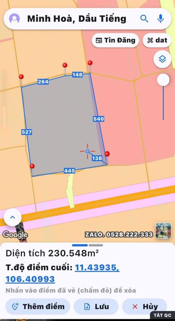 Đất nền 25ha mặt tiền đường DT749B, xã Minh Hòa, huyện Dầu Tiếng - Cơ hội đầu tư tuyệt vời!