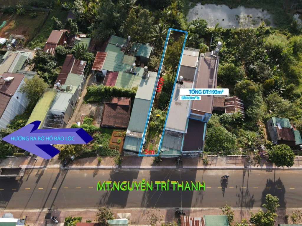 Đất mặt tiền Nguyễn Chí Thanh, Phường 2, Bảo Lộc 193m² giá 3.35 tỷ - Bán gấp trước Tết!