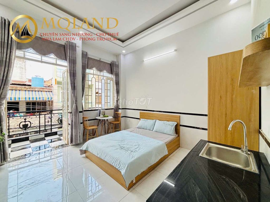 Cho thuê CHDV 8 phòng 9 WC đường Phan Huy Ích - Giá 16 triệu, lợi nhuận 19 triệu