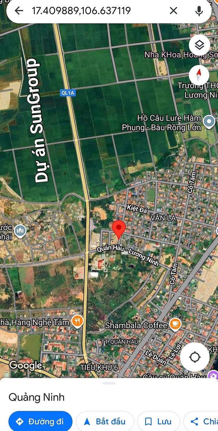 Đất dự án Mụ Rượng Quán Hàu 233m² giá 1.8 tỷ - Hướng Đông thoáng mát