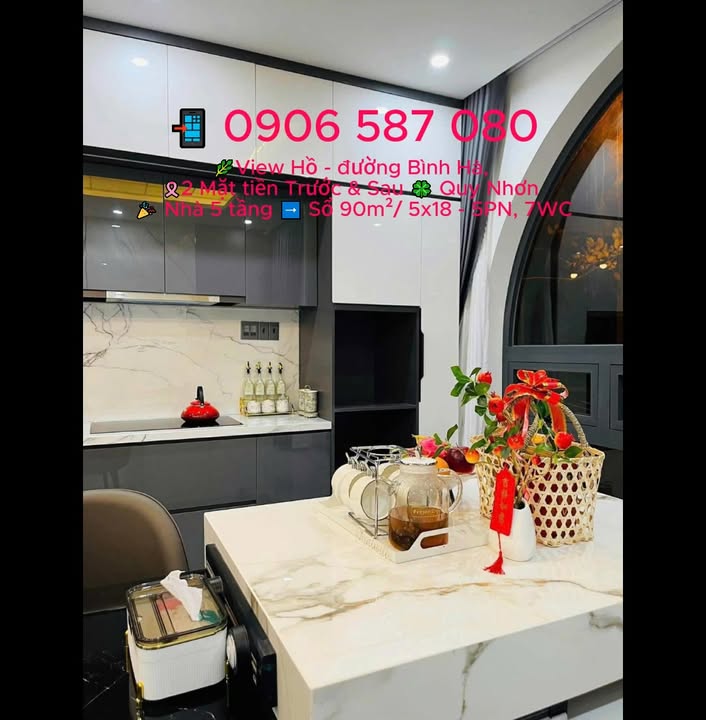 Nhà phố mặt tiền đường Bình Hà, Quy Nhơn 90m² giá 15 tỷ - Vị trí đắc địa, view hồ tuyệt đẹp!