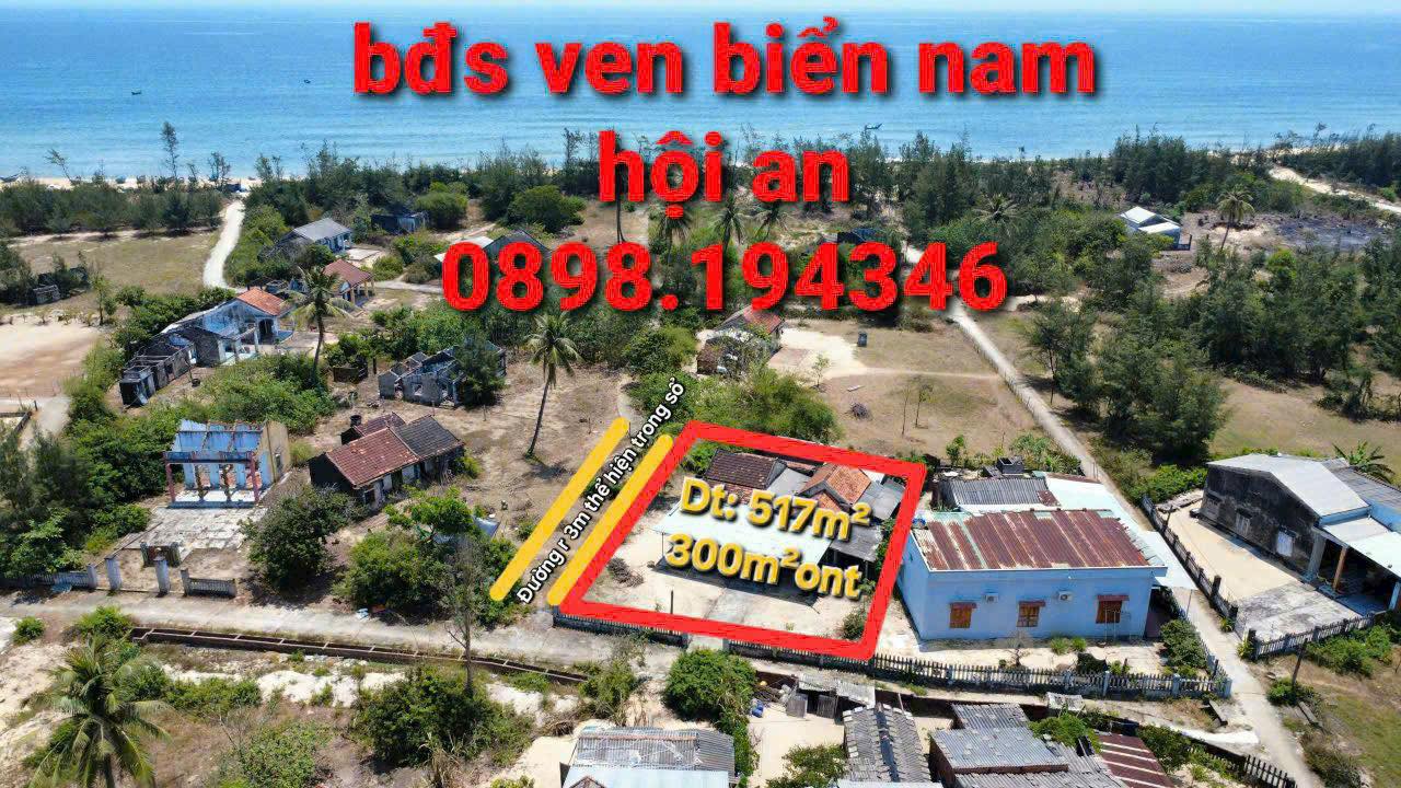 Nhà vườn cận biển Nam Hội An 517m² - Cơ hội đầu tư hiếm có!