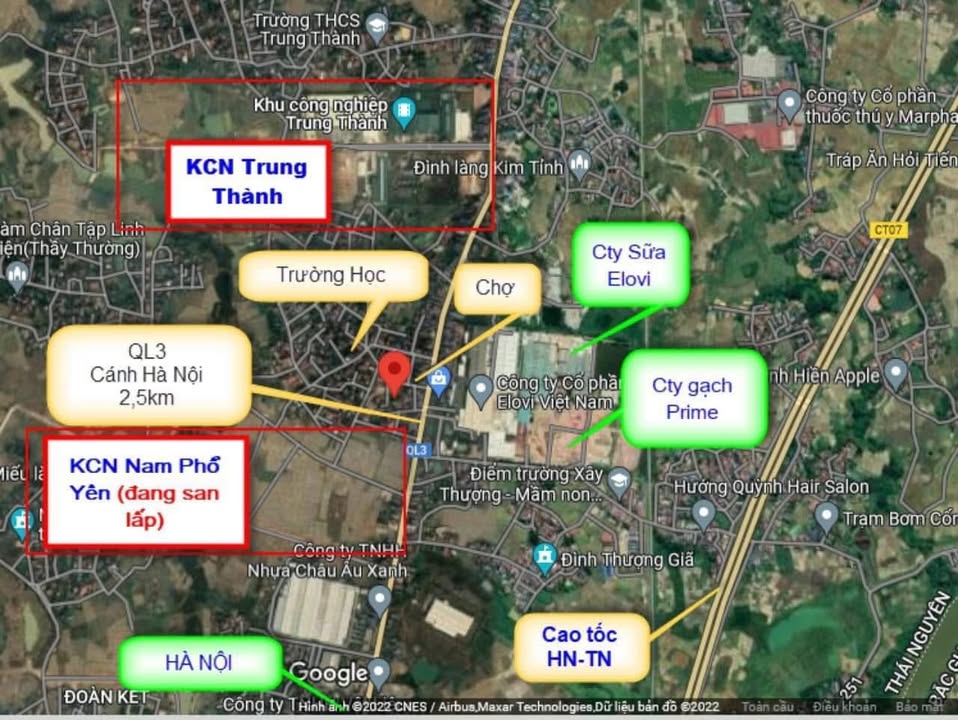 Đất thổ cư 100m² tại Trung Thành Phổ Yên giá chỉ 1 tỷ - Cơ hội đầu tư hấp dẫn!