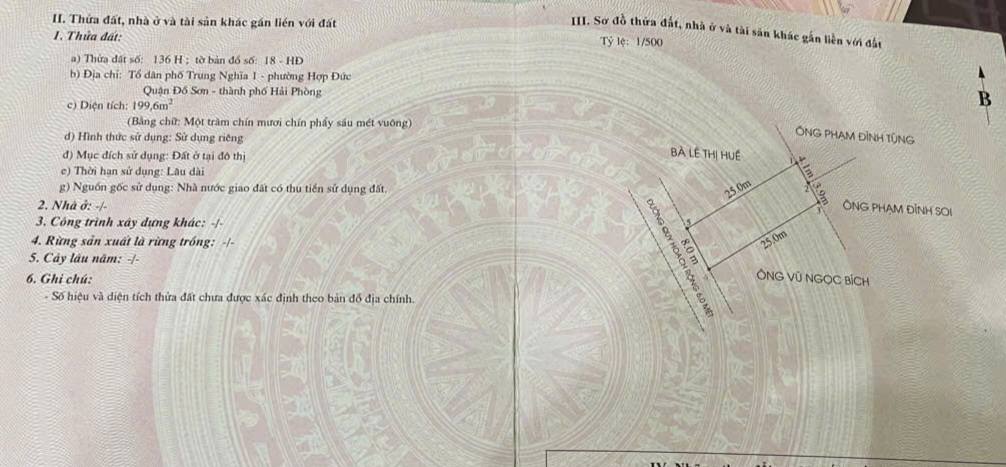 Đất nền Đồ Sơn Hải Phòng 200m² giá 3 tỷ - Tiềm năng sinh lời cao!