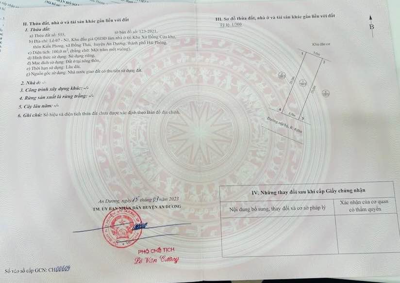 Đất đấu giá Kiến Phong, Đồng Thái, An Dương 100m² giá 2.4 tỷ - Cơ hội đầu tư tuyệt vời!