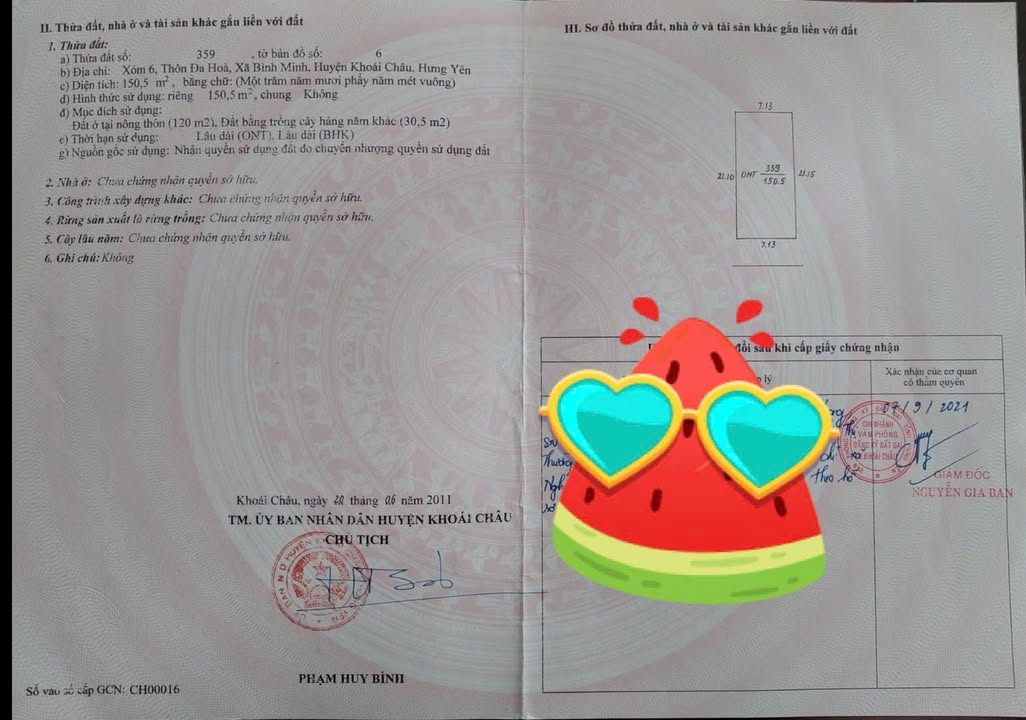 Lô đất đẹp 150m² tại Đa Hòa - Bình Minh - Khoái Châu giá chỉ 3 tỷ