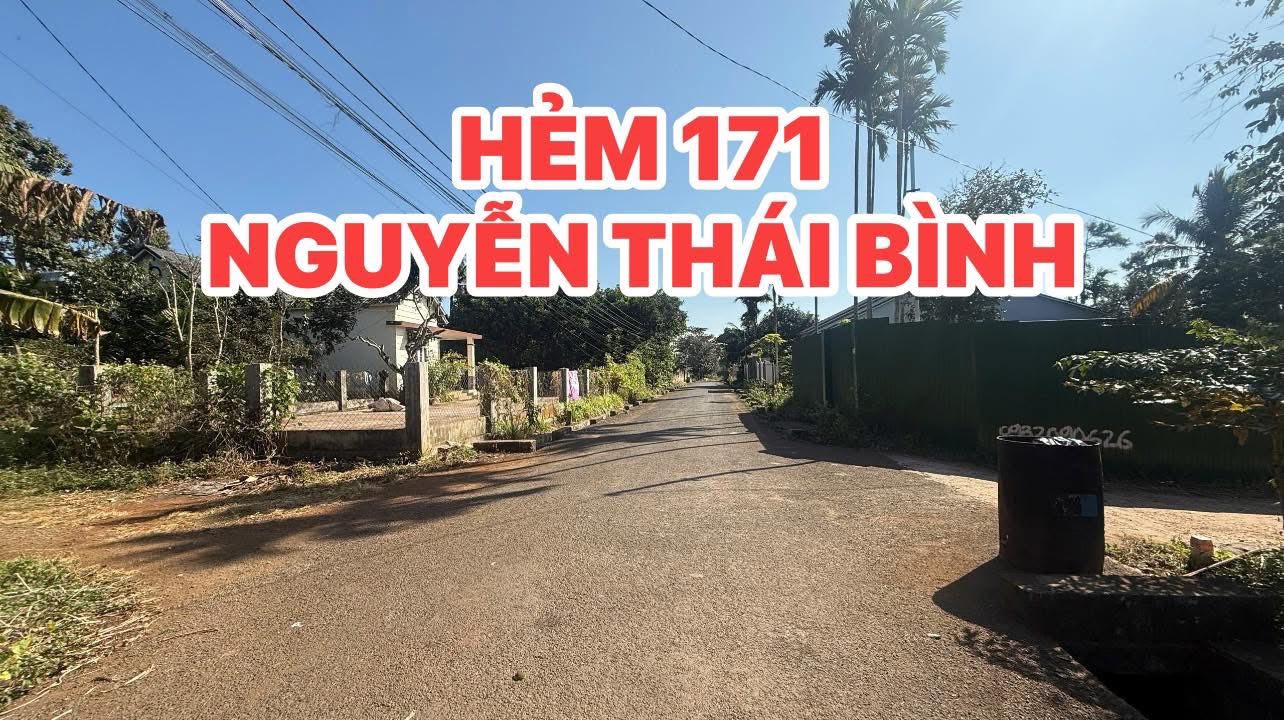 Đất nền Hẻm 171 Nguyễn Thái Bình 105m² giá 1.05 tỷ - Sổ hồng chính chủ, khu dân cư đông đúc!