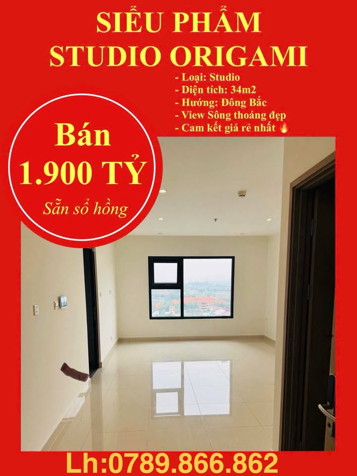 Căn hộ Studio Vinhomes Grand Park 34m² giá 1.9 tỷ - View sông thoáng mát!