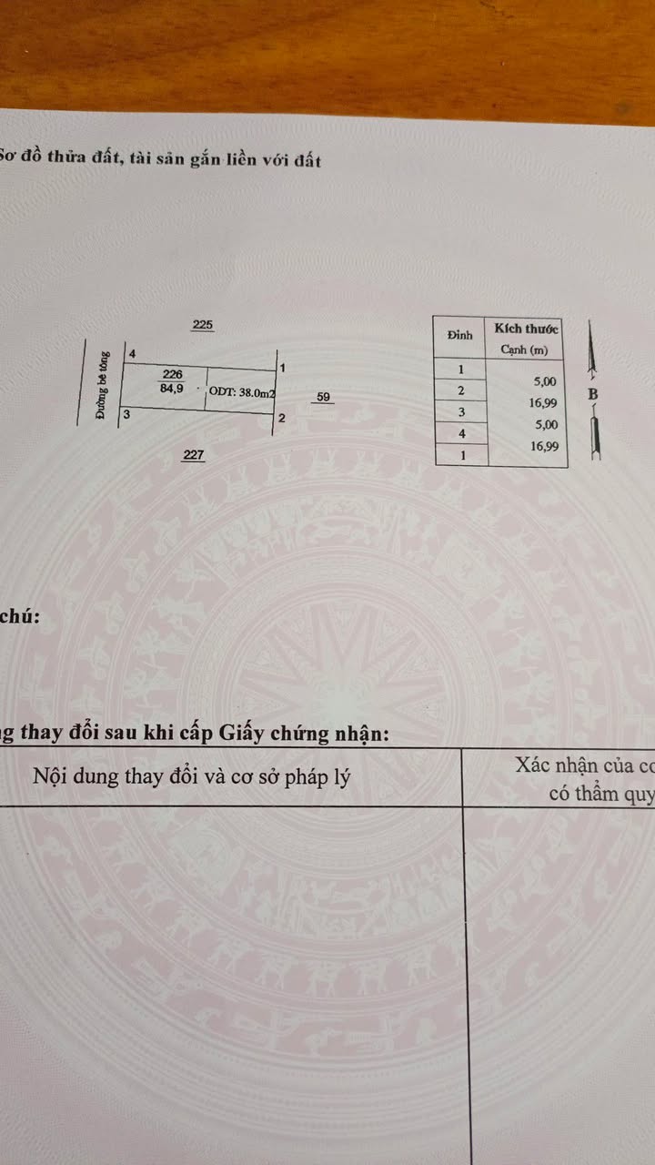 Đất ở phường Minh Hưng, 85m² giá 470 triệu - Sổ hồng chính chủ!