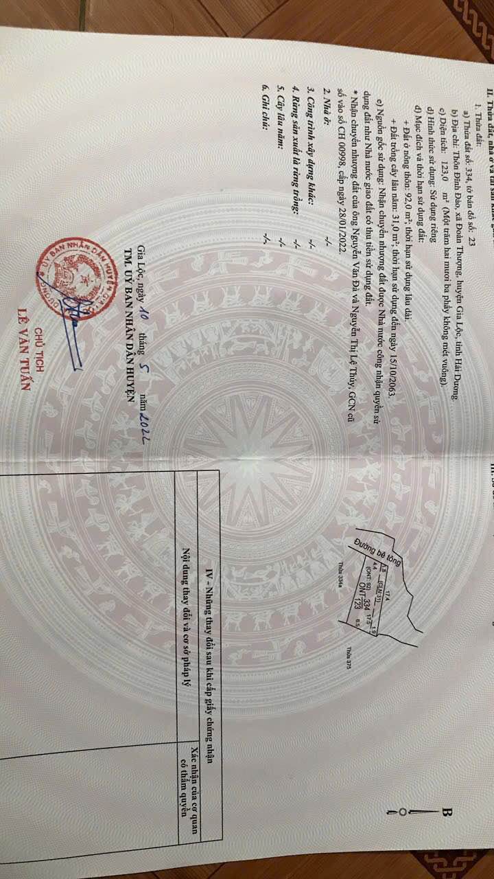 Đất thổ cư xã Gia Phúc 123m² giá 1 tỷ - Lô góc 2 mặt tiền thoáng mát!