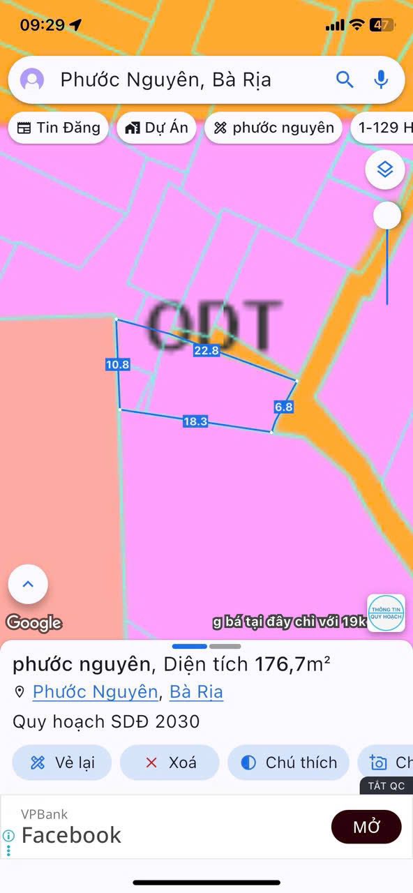 Đất nền Phước Nguyên, Bà Rịa 150m² giá 3 tỷ - Đường ô tô vào tận nơi!