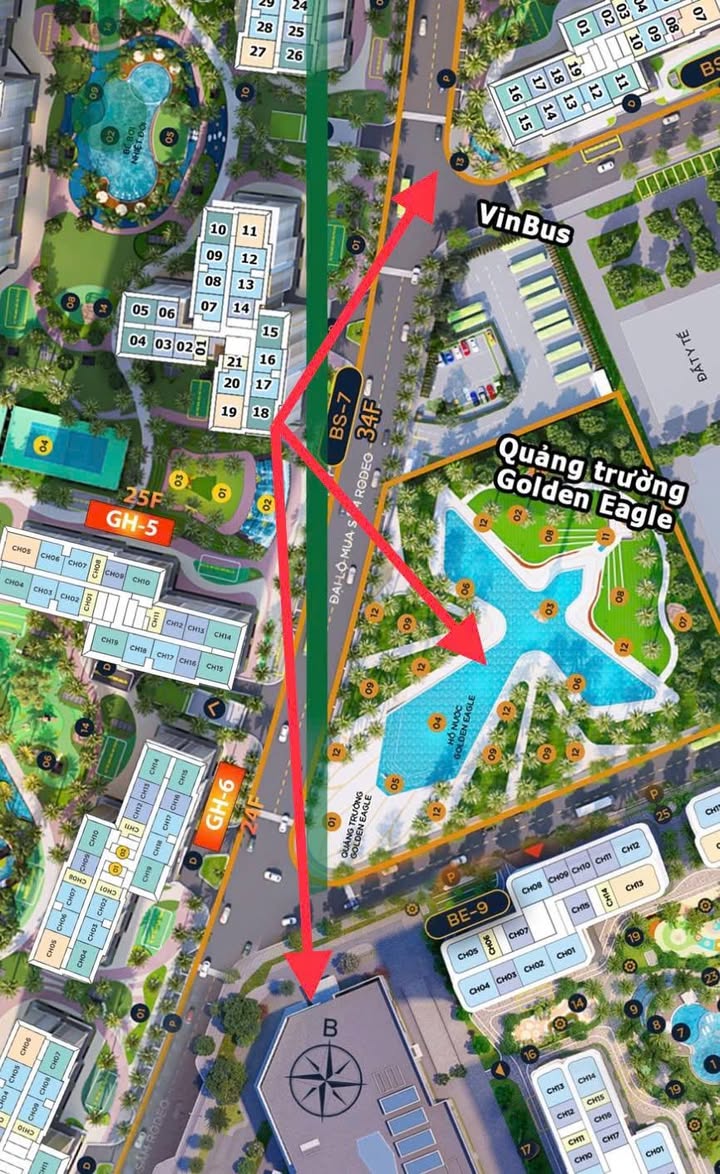 Căn hộ Vinhomes Grand Park Thủ Đức 69m² giá 4.898 tỷ - View quảng trường tuyệt đẹp!