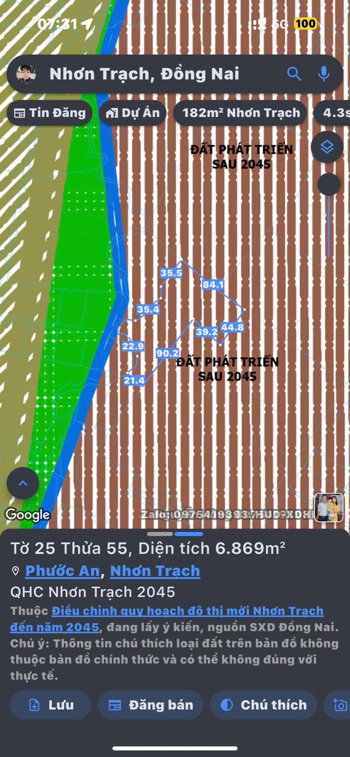 Đất nền Phước An 10.594m² giá 1.300 triệu - Cơ hội đầu tư hiếm có!