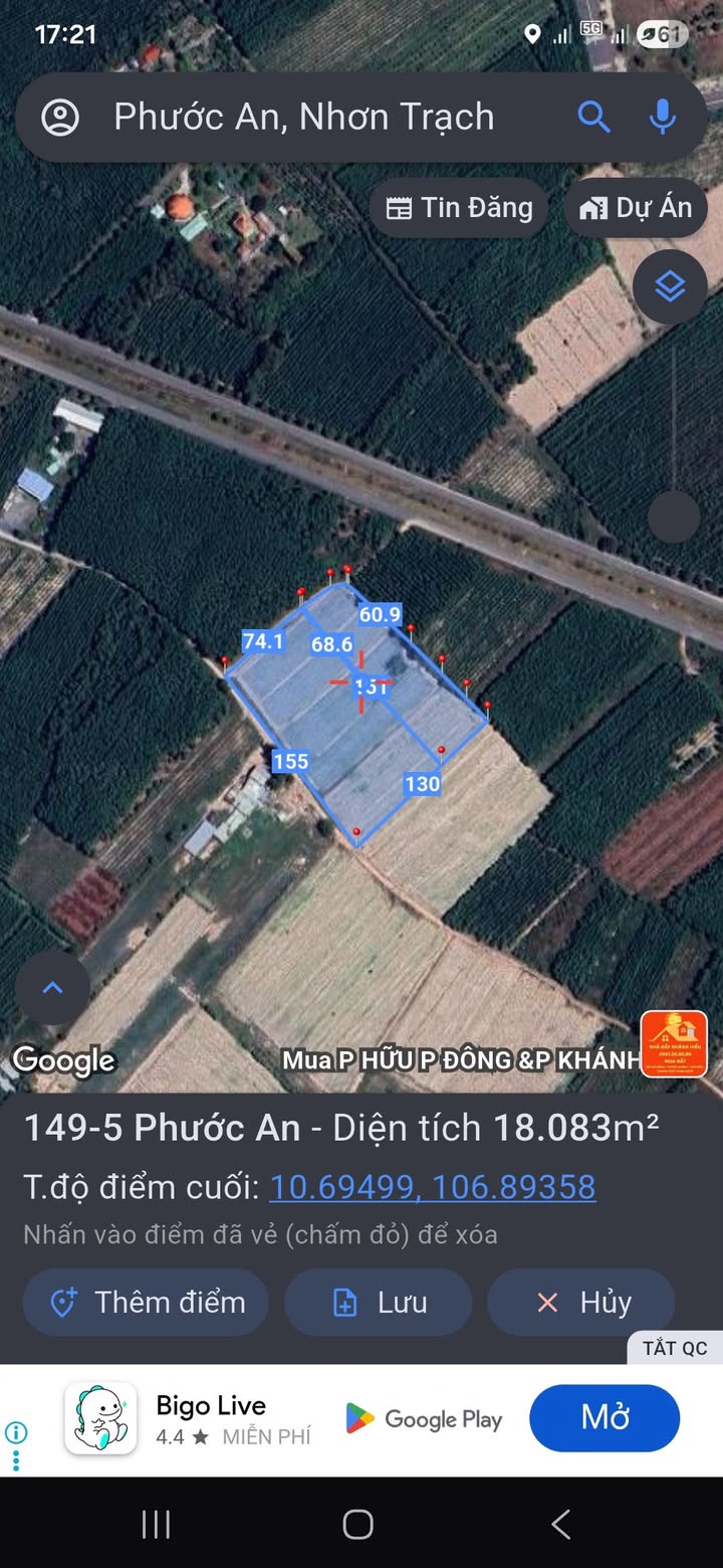 Đất nền 1ha8 Lê Hồng Phong, Nhơn Trạch - Lô góc 2 mặt tiền, giá thỏa thuận!