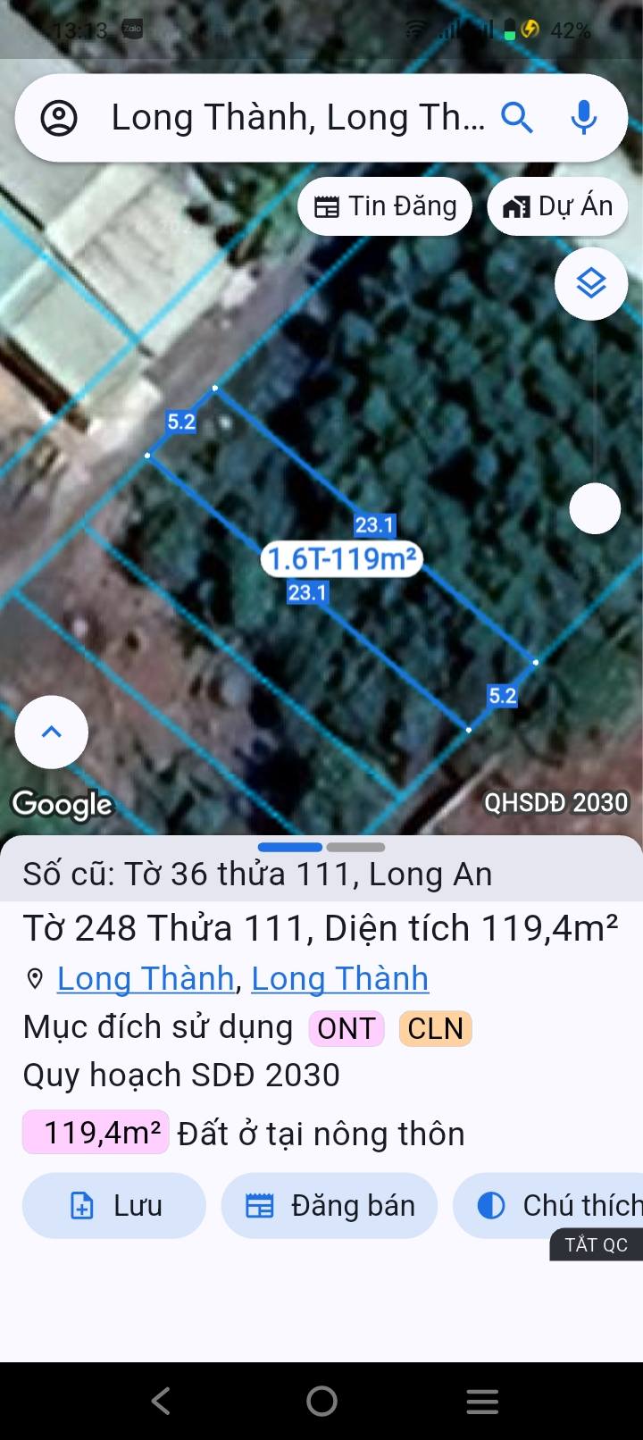 Đất nền Sân bay Quốc Tế Long Thành 119m² giá 1.6 tỷ - Đầu tư sinh lời ngay!