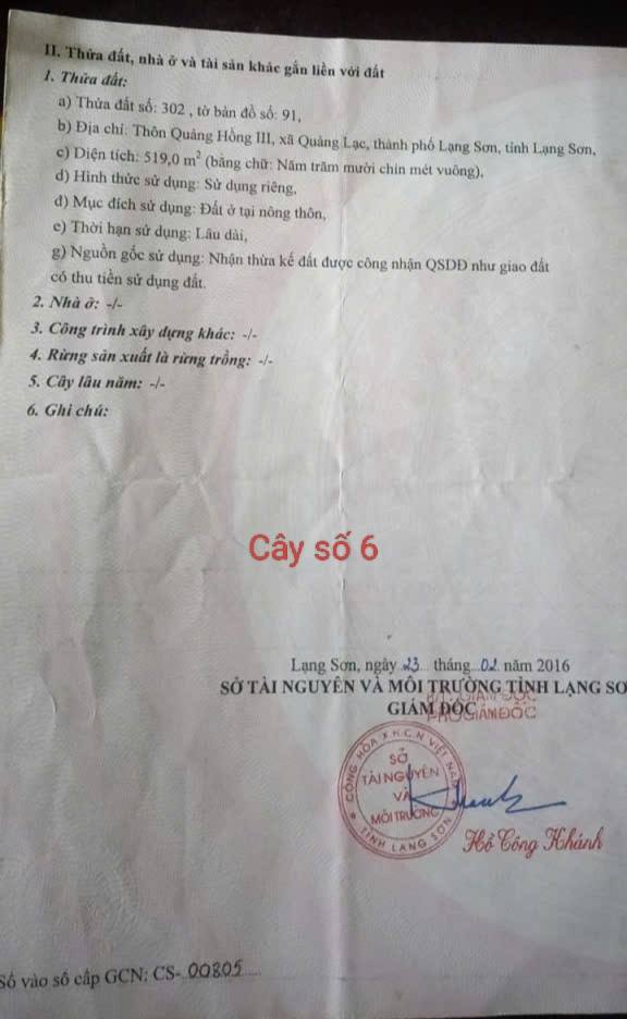 Đất thổ cư Phường Chi Lăng, Lạng Sơn 519m² giá sốc - Cơ hội đầu tư tuyệt vời!